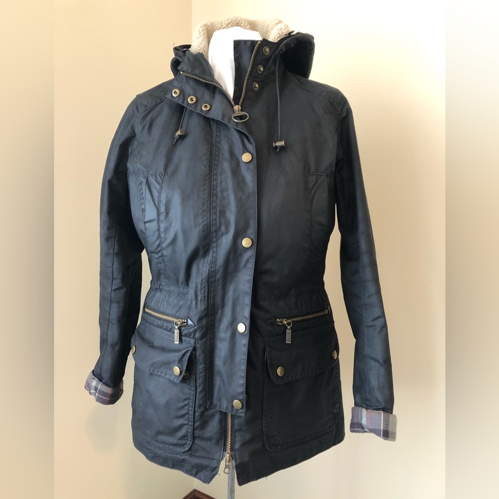 SOLD Barbour Kelsall Waxed Cotton Jacket US6/UK10 - Picture 4 of 11